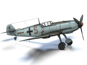 messerschmitt - bf-109 e - brown 5 3Dモデル