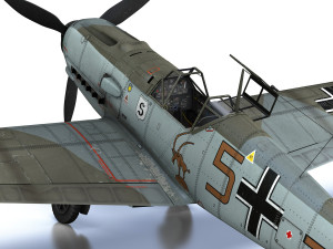 messerschmitt - bf-109 e - brown 5 3Dモデル