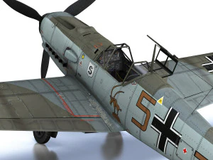 messerschmitt - bf-109 e - brown 5 3D Model