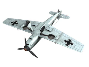 messerschmitt - bf-109 e - brown 5 3D Model