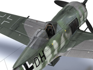 focke wulf - fw190 f8 - e8 dh 3D 模型