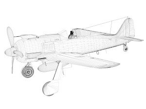 focke wulf - fw190 f8 - e8 dh 3D 模型