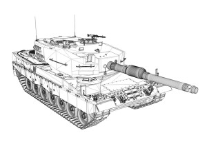leopard 2a4 mbt Modèle 3D