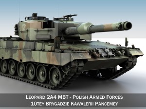 leopard 2a4 mbt polish army 3D Model
