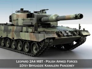 leopardo 2a4 mbt ex&eacute;rcito polon&ecirc;s Modelo 3D