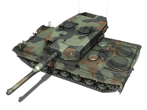 leopard 2a4 mbt polish army 3D Model