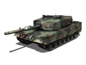 leopard 2a4 mbt polish army 3D Model
