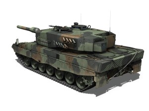 leopard 2a4 mbt polish army 3D Model