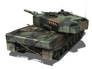 leopard 2a4 mbt polish army 3D Model