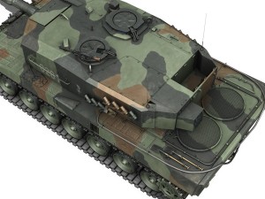 leopard 2a4 mbt polish army 3D Model
