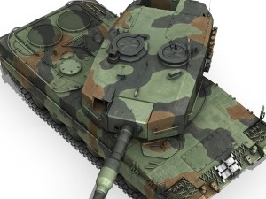 leopard 2a4 mbt polish army 3D Model