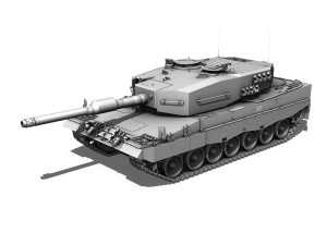 leopard 2a4 mbt polish army 3D Model