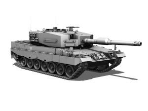leopard 2a4 mbt polish army 3D Model