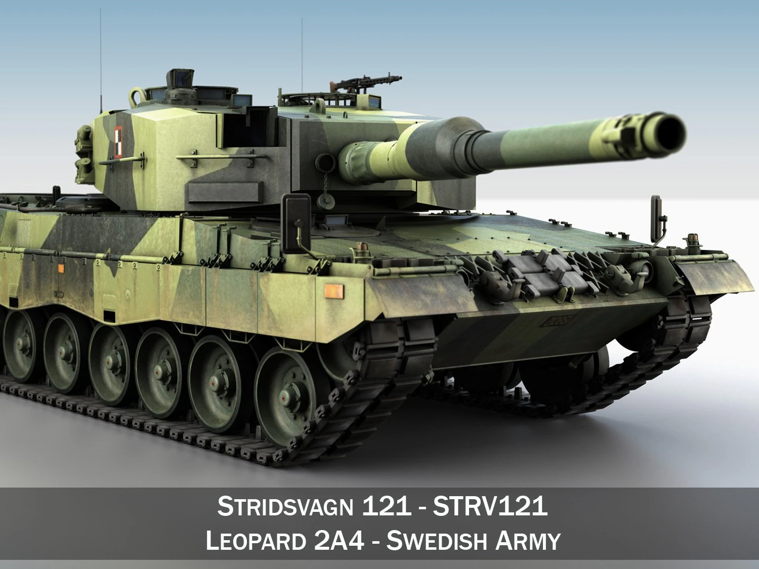 stridsvagn 121 - swedish army 3D Model .c4d .max .obj .3ds .fbx .stl .blend 