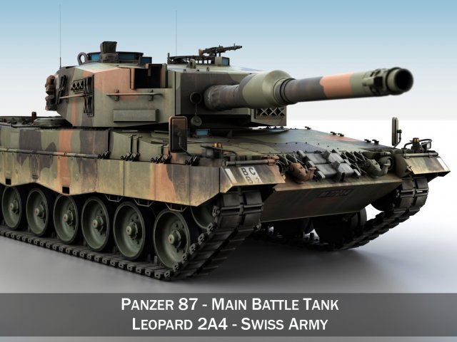 panzer 87 - swiss army 3D Model .c4d .max .obj .3ds .fbx .stl .blend 