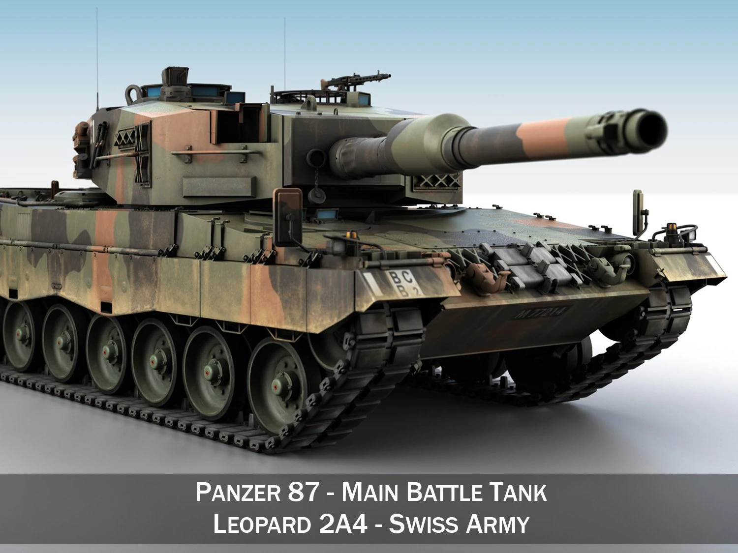 panzer 87 - swiss army 3D Model .c4d .max .obj .3ds .fbx .stl .blend 