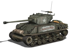 m4a3e8 hvss sherman thunderbolt vii 3D Model