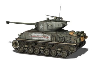 m4a3e8 hvss sherman thunderbolt vii 3D Model