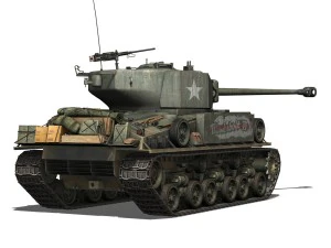 m4a3e8 hvss sherman thunderbolt vii 3D Model