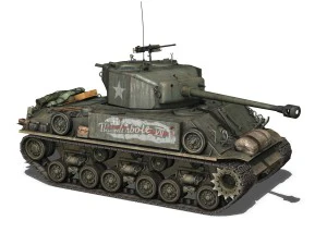 m4a3e8 hvss sherman thunderbolt vii 3D Model