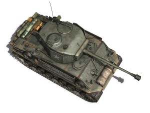 m4a3e8 hvss sherman thunderbolt vii 3D Model