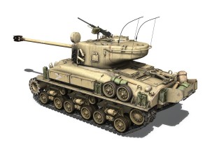 m51 israel super sherman - 21 3D 模型