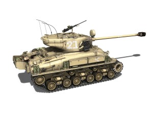 m51 israel super sherman - 21 3D 模型
