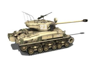 m51 israel super sherman - 21 3D Model