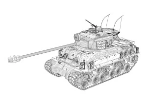 m51 israel super sherman - 21 3D Model