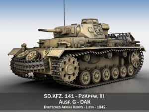 pzkpfw iii ausf g dak 313 3D Model