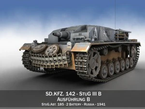 stug iii sturmgeschutz iii ausf b Modelo 3D