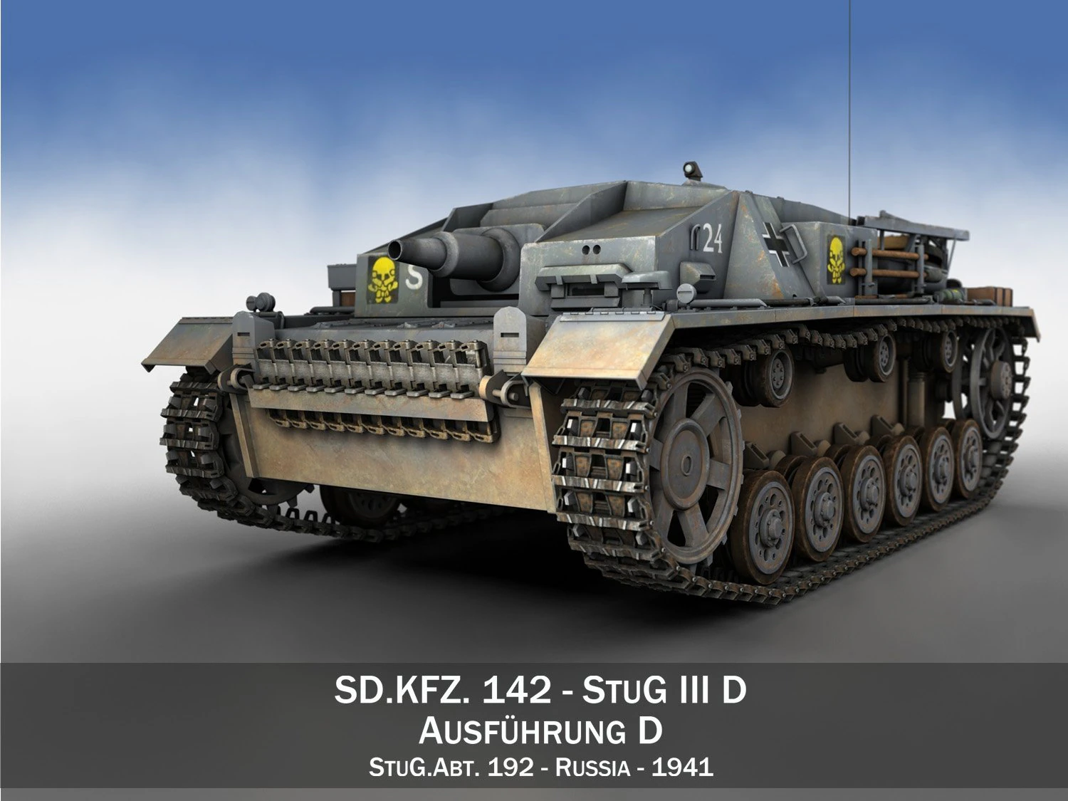 stug iii ausf d stug abt 192 3D Model .c4d .max .obj .3ds .fbx .stl .blend 