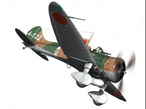 mitsubishi a5m2 type96 claude 3D Model