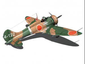 mitsubishi a5m2 type96 claude 3D Model