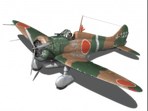 mitsubishi a5m2 type96 claude 3D Model