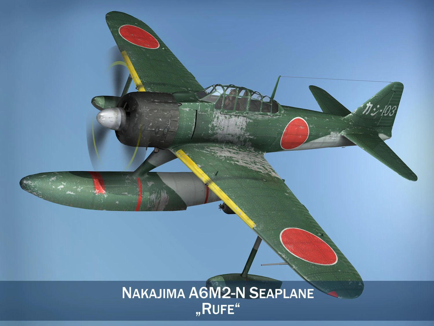 nakajima a6m2n rufe 3D Model .c4d .max .obj .3ds .fbx .stl .blend 
