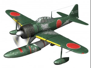 nakajima a6m2n rufe Modelo 3D