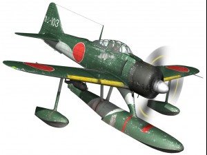 nakajima a6m2n rufe Modelo 3D