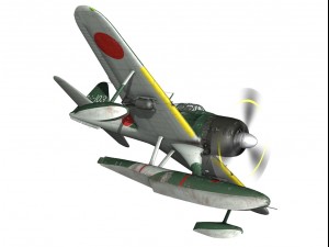 nakajima a6m2n rufe Modelo 3D