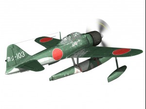 nakajima a6m2n rufe Modelo 3D
