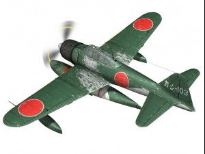 nakajima a6m2n rufe Modelo 3D