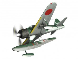nakajima a6m2n rufe Modelo 3D