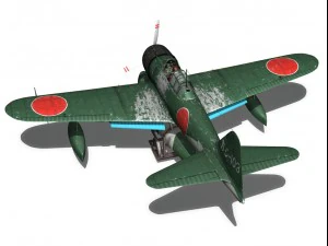 nakajima a6m2n rufe 3D Model
