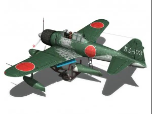 nakajima a6m2n rufe 3D Model