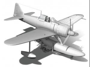 nakajima a6m2n rufe 3D Model