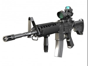 colt m4a1 sopmod acog 3D Модель