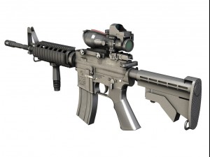 colt m4a1 sopmod acog 3D Модель