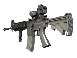 colt m4a1 sopmod acog 3D Модель