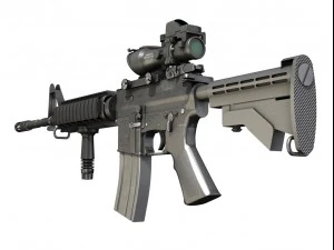 colt m4a1 sopmod acog Modello 3D