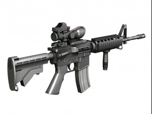 colt m4a1 sopmod acog 3D Модель